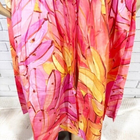 FARM Rio “Pink Ombre Bananas” Midi Dress – Size M – Tropical Statement Piece - Picture 3 of 9